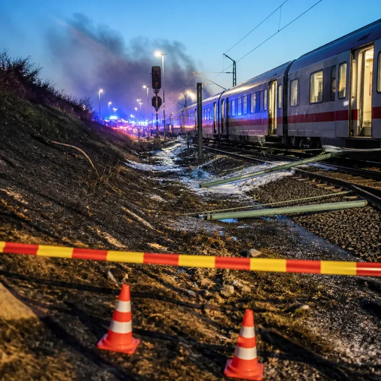 Sabotageverdacht: Bahnstrecke zwischen Düsseldorf und Köln nach Böschungsbrand weiter gesperrt