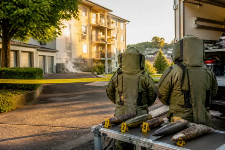 Weltkriegsmunition in Wohnung gefunden — kontrollierte Sprengung in Losheim am See