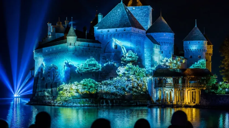 Projektionen an Schloss Chillon: Greenpeace warnt vor Tiefseebergbau und kritisiert Allseas