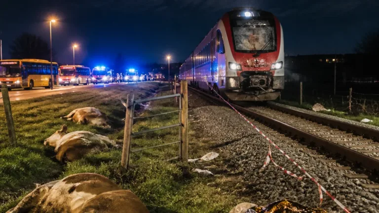 Regionalzug prallt bei Bazenheid gegen fünf Rinder – Zugverkehr stundenweise unterbrochen