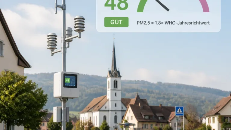 Reinach: Feinstaubwerte liegen über WHO-Richtwert – aktueller AQI und Prognose