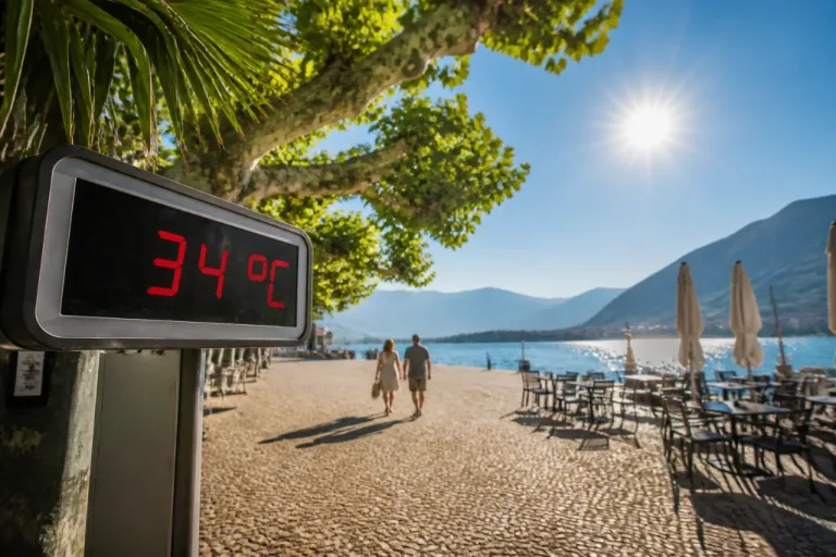 Rekordhitze in Locarno: 34 °C am 5. Juli – Hitzewarnung gilt weiter
