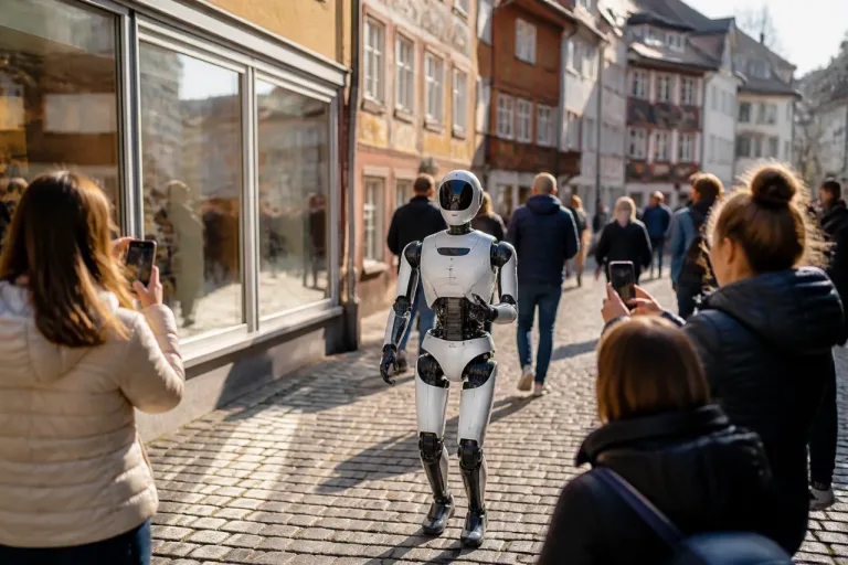 Roboter Gigi sorgt in Appenzell für Neugier – Besuch Teil einer Schweizer Tour