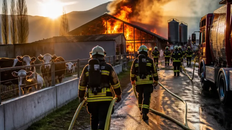 Scheunenbrand in Sax: Feuerwehrmann erleidet Kreislaufkollaps, Tiere gerettet