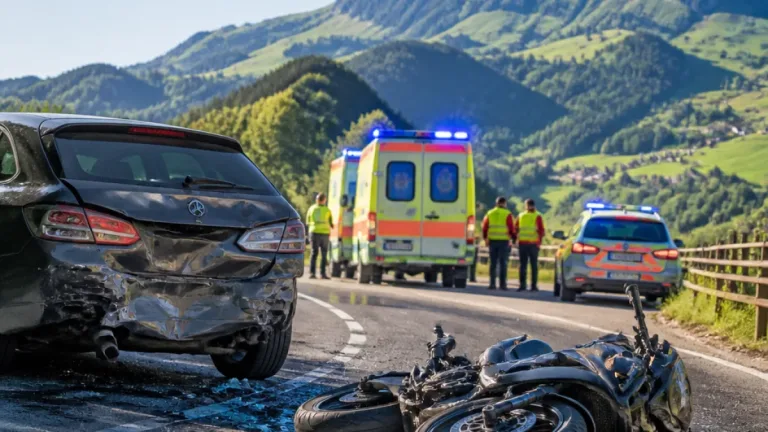 Schwerverletzter Töfffahrer nach Auffahrunfall auf Panoramastrasse in Giswil