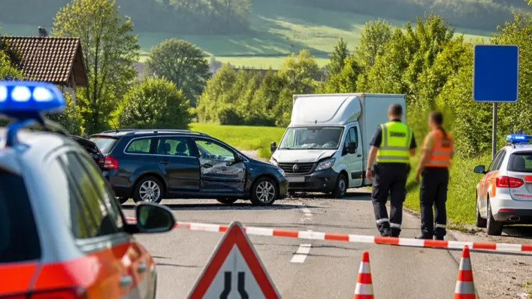 Seitlich-frontaler Crash bei Bad Zurzach: Strasse bis auf Weiteres gesperrt
