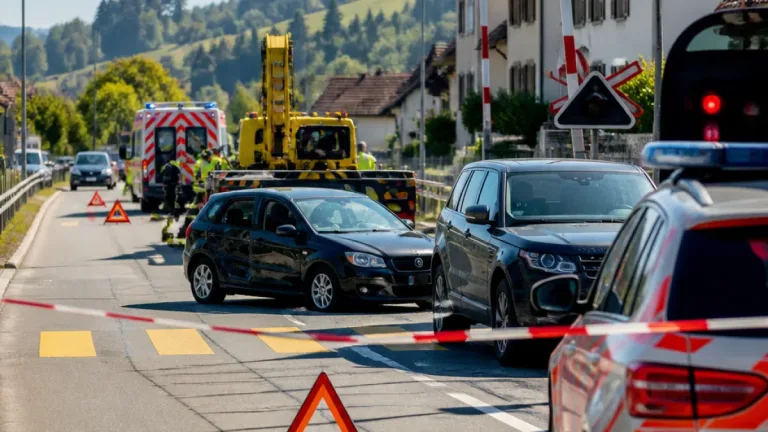 Seitlich-frontaler Unfall in Oberentfelden: Mann mittelschwer verletzt, Muhenstrasse zeitweise beeinträchtigt