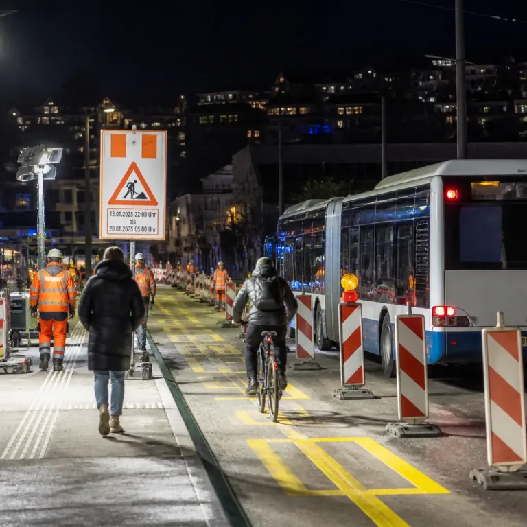 Pilatusstrasse in Luzern nachts gesperrt: Vier Nächte Bauarbeiten wegen neuen Bushaltekanten