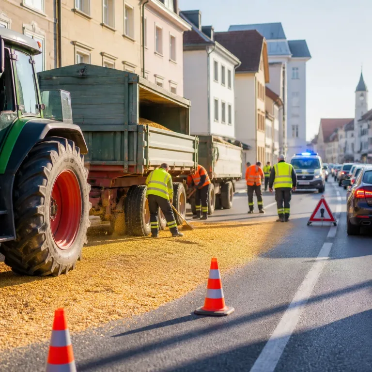 Mehrere Tonnen Weizen blockieren Schaffhauserstrasse in Winterthur – Polizei untersucht Ladungssicherung