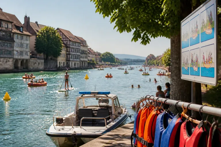 Sicher auf dem Hochrhein: Was Schwimmer, Gummiboote und SUPs beachten müssen