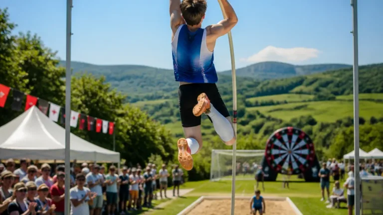 Stabhochsprung mit Musik markiert das 100-Jahr-Fest des FC Nordkirchen