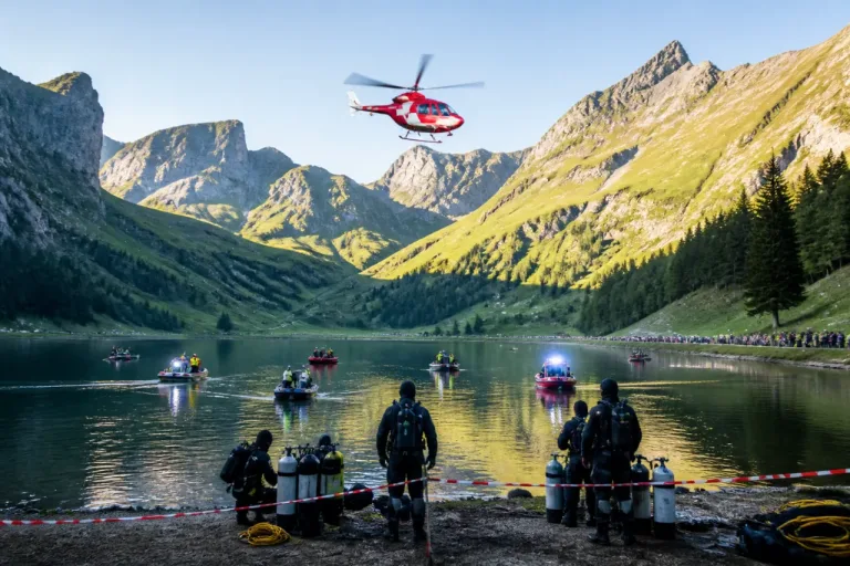 Suchaktion am Seealpsee: 19‑Jähriger nach Schwimmangriff vermisst