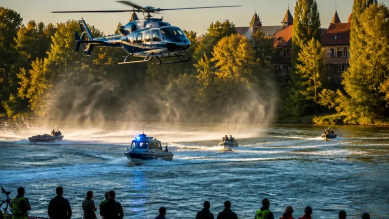 Suchaktion an der Aare bei Dählhölzli: Helikopter und Boot im Einsatz