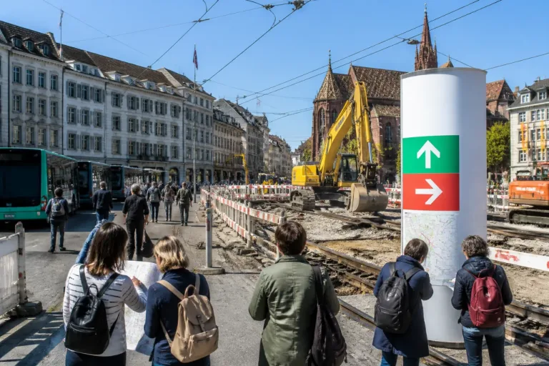 Tram-Chaos in Basel: Grossbaustelle am Marktplatz stört ÖV bis 6. September
