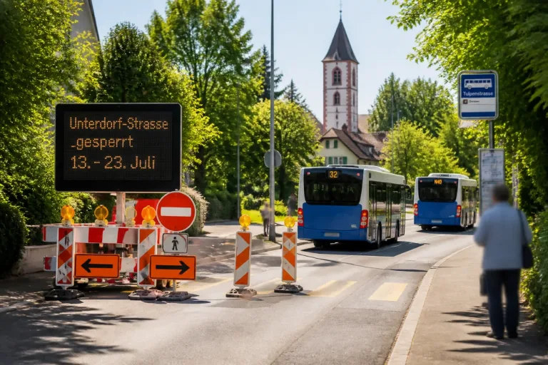 Umleitung in Freiburg betrifft Buslinien 32, 33 und N40