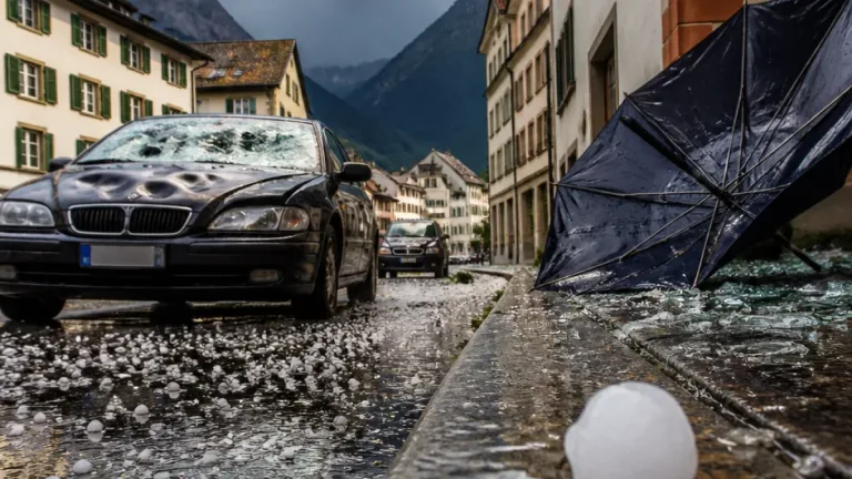 Unwetter in Graubünden: In Chur und Domat/Ems Hagelkörner in «Fünfliber»-Grösse gemeldet