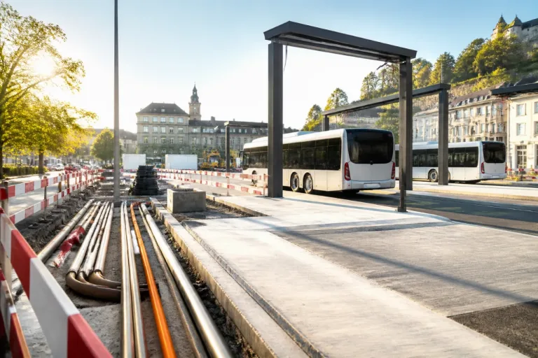 VBSH beschleunigen Umstieg auf E-Busse – Bauarbeiten am Bahnhof laufen weiter