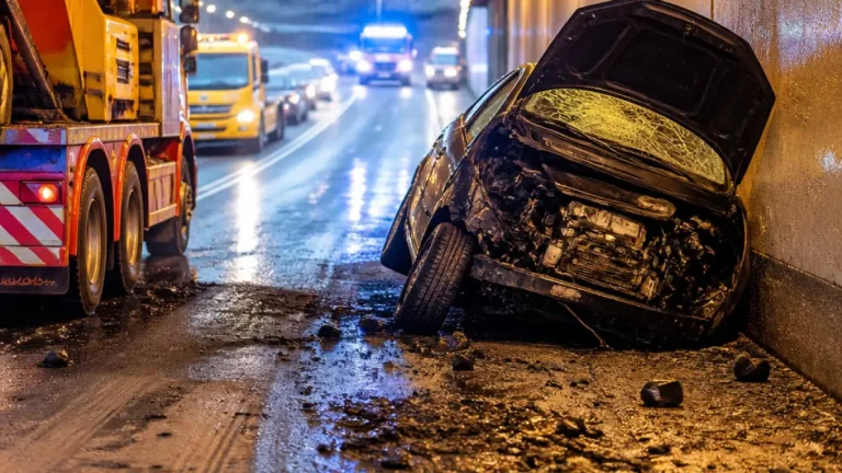 Verfolgungsfahrt in Solothurn endet mit Totalschaden im Gibelintunnel