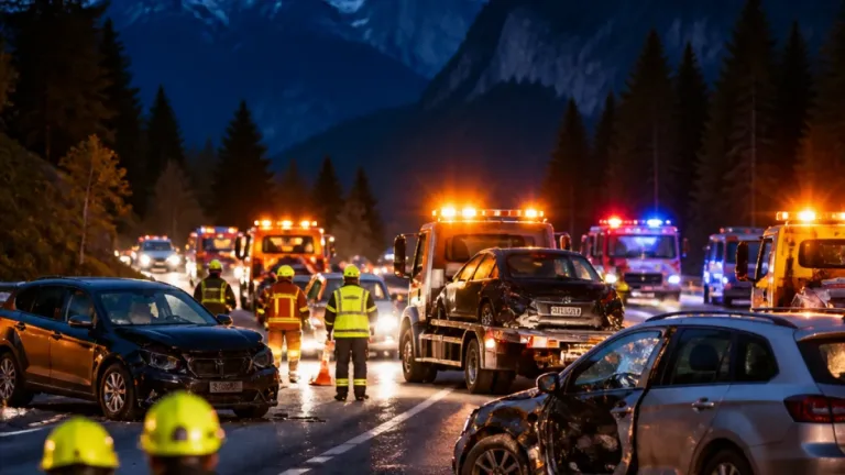 Vier Autos kollidieren in Flims – sechs Personen leicht bis mittelschwer verletzt