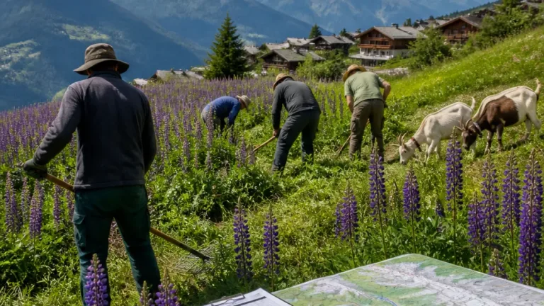 Walliser Gemeinden mobilisieren gegen invasive Vielblättrige Lupine