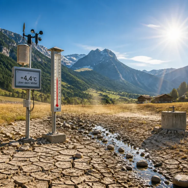 Rekordwarme Juli-Hälfte: Schweiz im Schnitt 4,4°C über dem Normwert – grosse Trockenheit