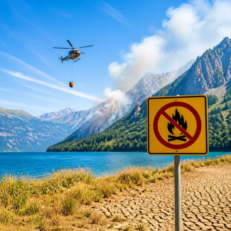 Waldbrand, Feuerverbot und neuer Hitzetage‑Rekord: Zentrale Wetterlage in der Schweiz