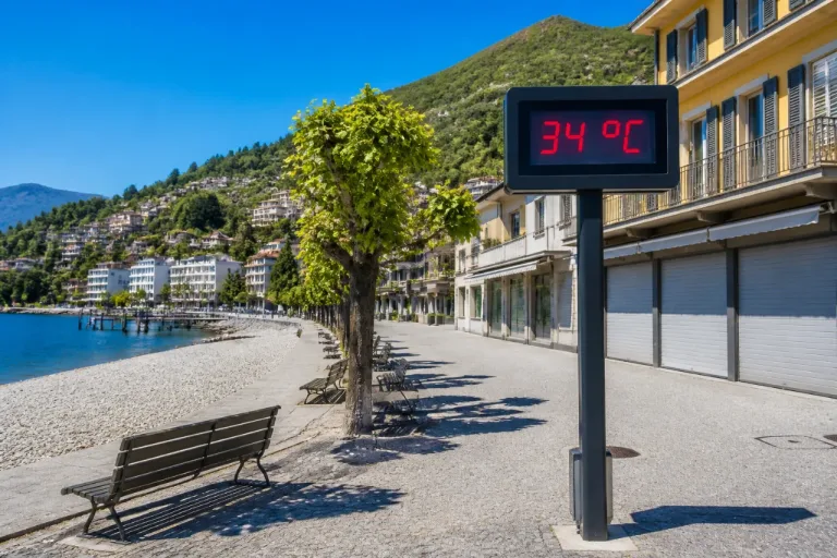 Locarno erreicht 34°C am 5. Juli – neuer Tagesrekord und Hitzewarnung für Tessin