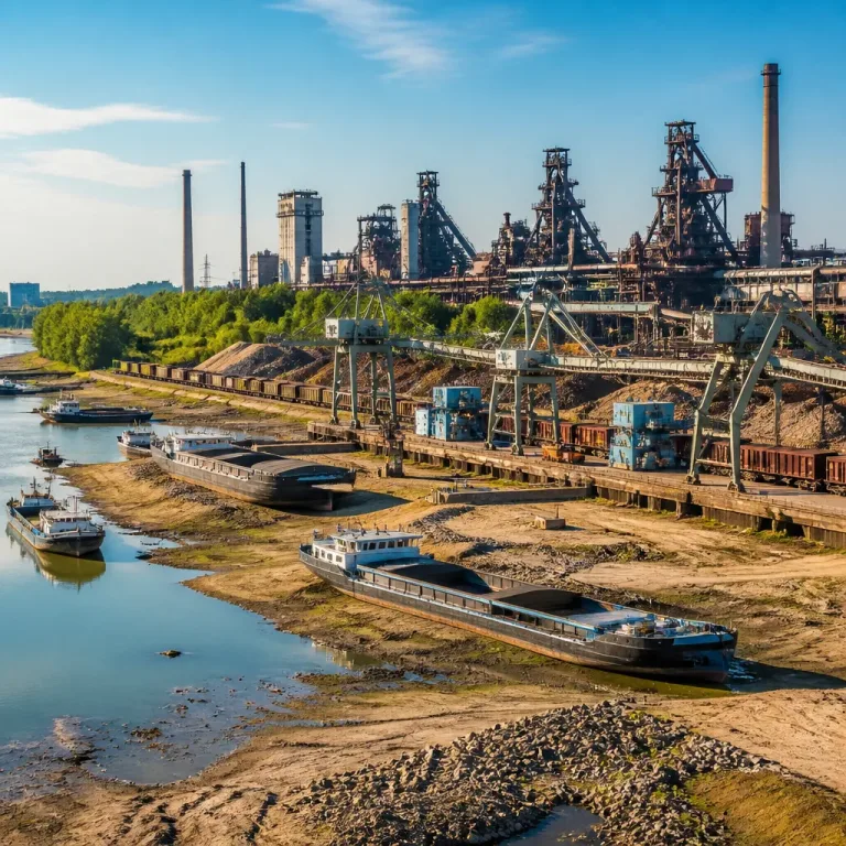 Niedrigwasser im Rhein zwingt Thyssenkrupp zur Produktionsdrosselung – Lieferketten unter Druck