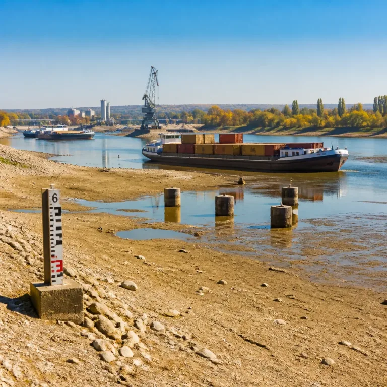Historische Niedrigstände bei Rhein, Elbe und Donau belasten Wirtschaft und Lieferketten