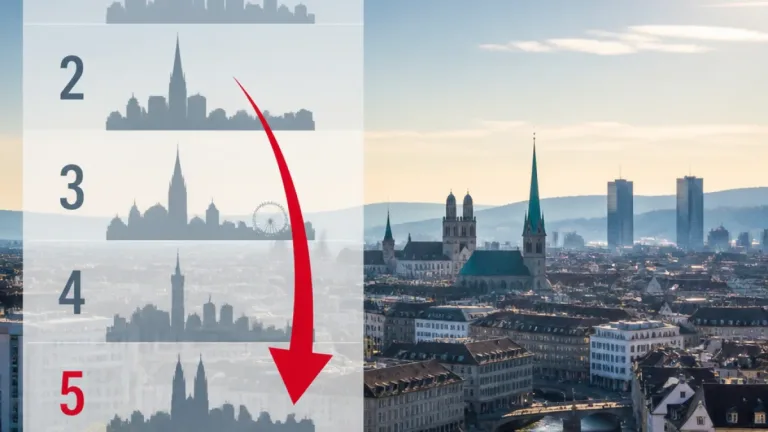 Zürich rutscht im Lebensqualitäts-Ranking auf Platz 5 zurück