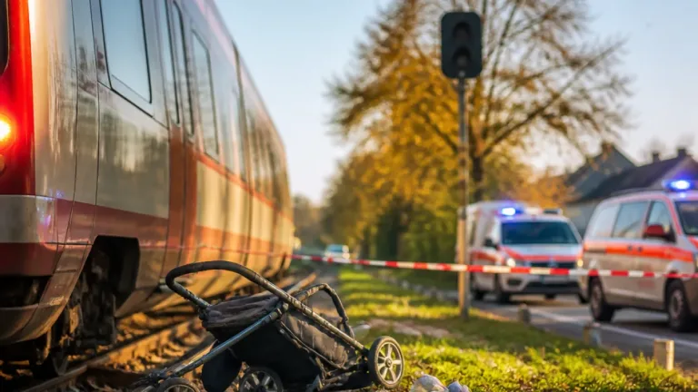 Zug erfasst Mutter in Leingarten: 26-jährige rettet Kind und stirbt